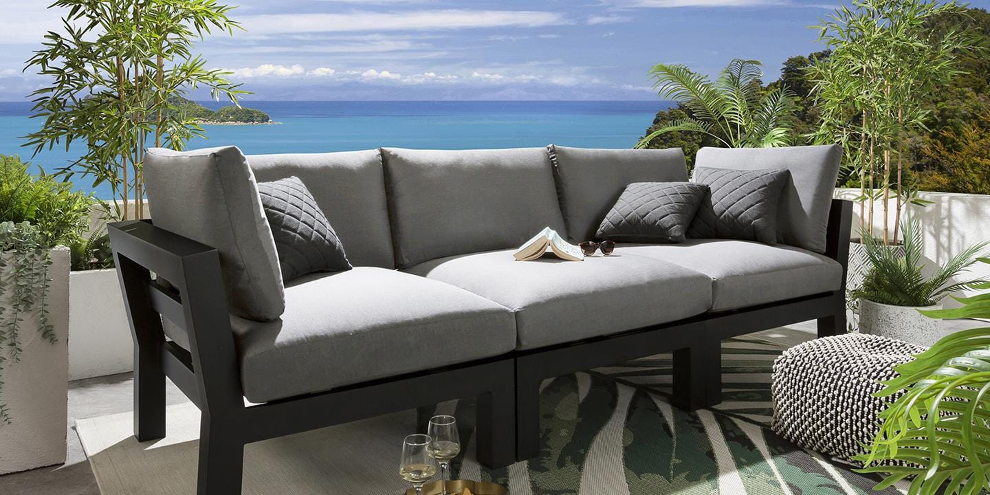 Quatropi Zara Modular Garden Sofa Set Grey 268x93cm S3