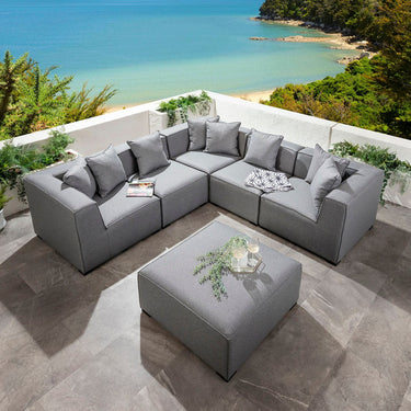 Quatropi Zeus Modular Footstool Section Grey 90x90cm