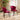 Quatropi Zoe 6 Seat Solid Wood Herringbone Dining Set Red Stained Wood