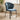 Quatropi Zoe Modern Velvet Dining Chairs Agean Blue & Black