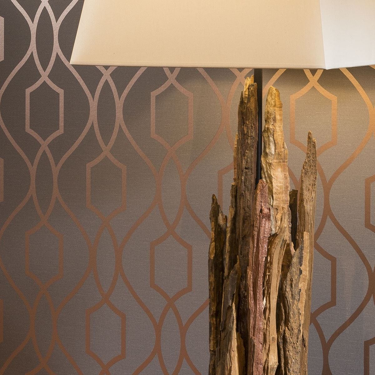 Quatropi Beautiful tall Modern Designer driftwood table Lamp 104cm High Maori
