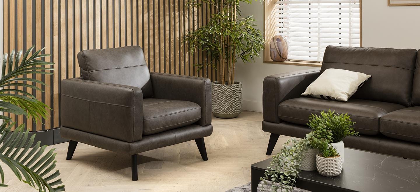 Quatropi Contemporary Luxury Leather Armchair - Custom Real Leather Options - 88cm