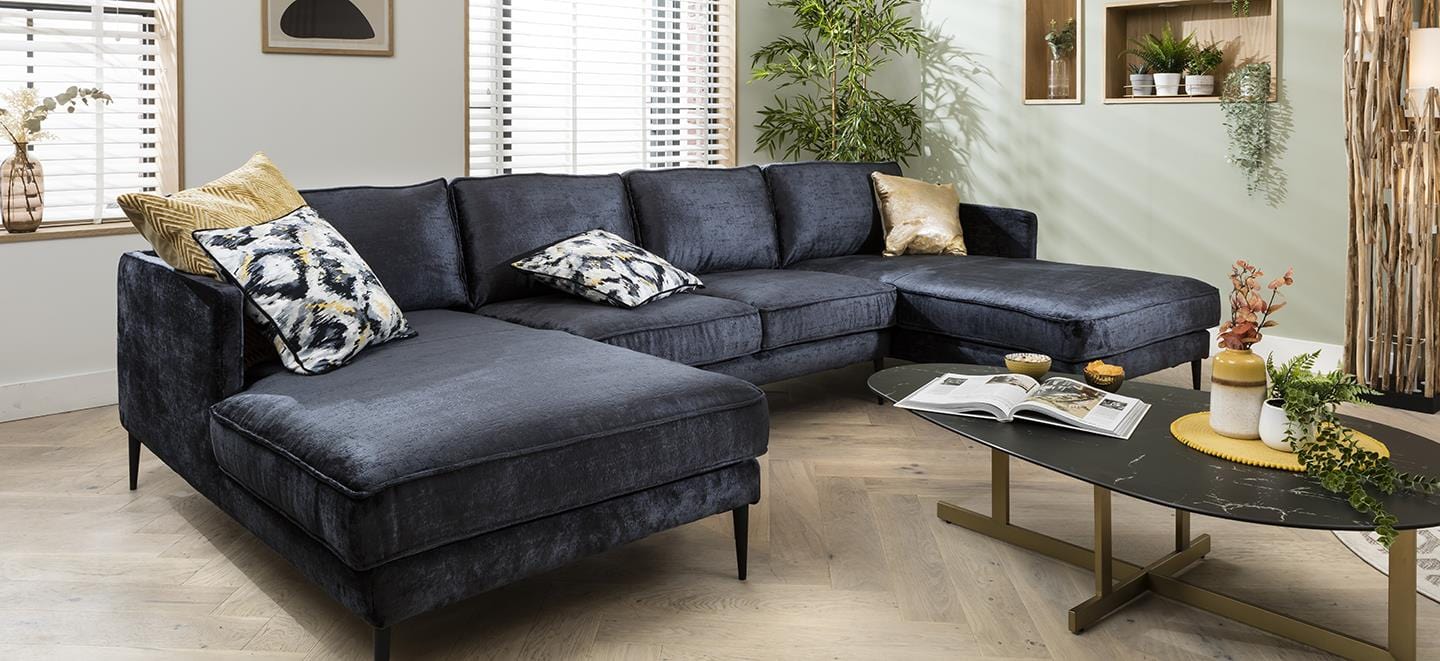 Quatropi Deluxe 4 Seater U-Shape Corner Sofa - Chaise End Design - Choose Your Fabric - 315x154cm