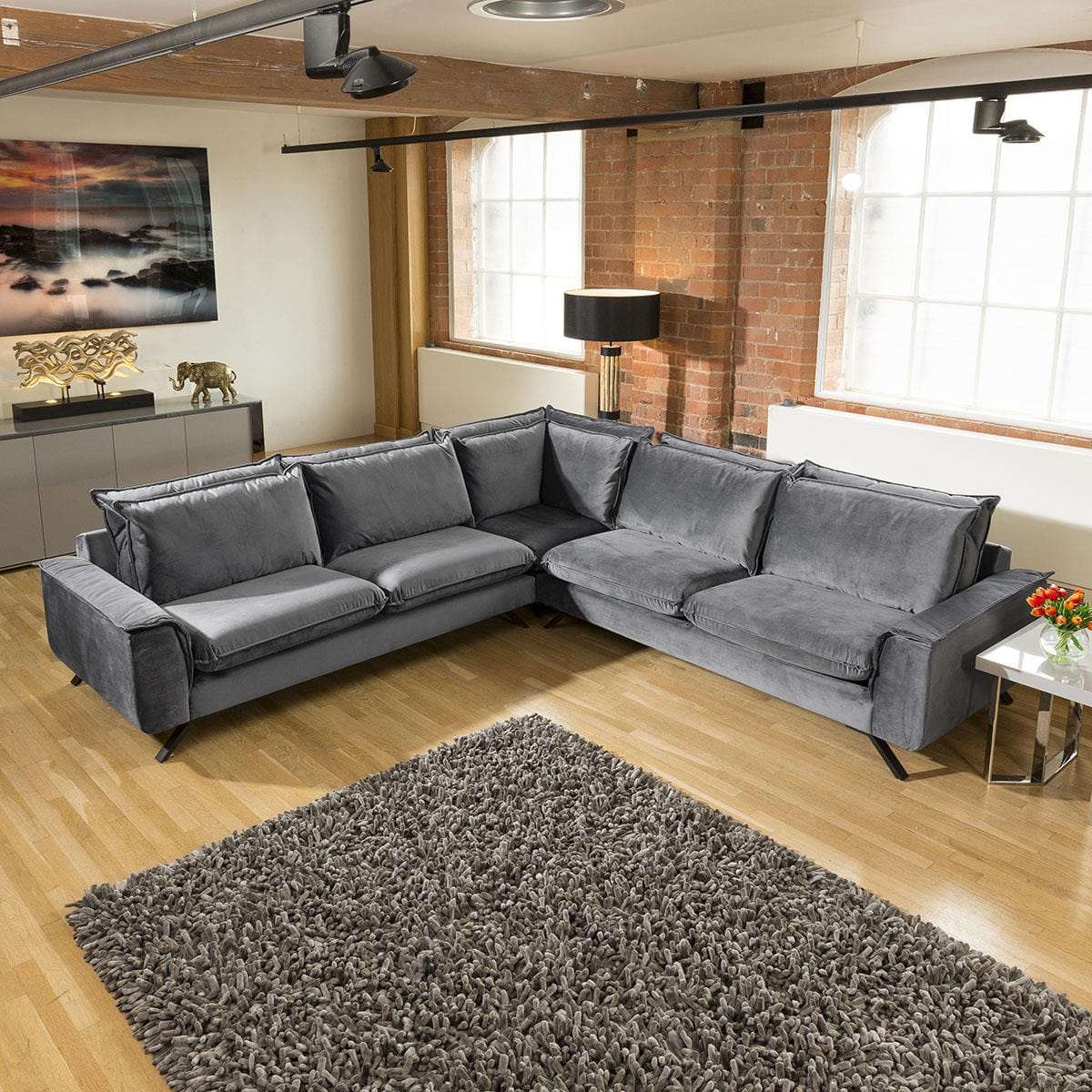 Quatropi Ellie Extra Large L Shape Corner Modular Sofa Many Fabrics 3.0 x 3.0m