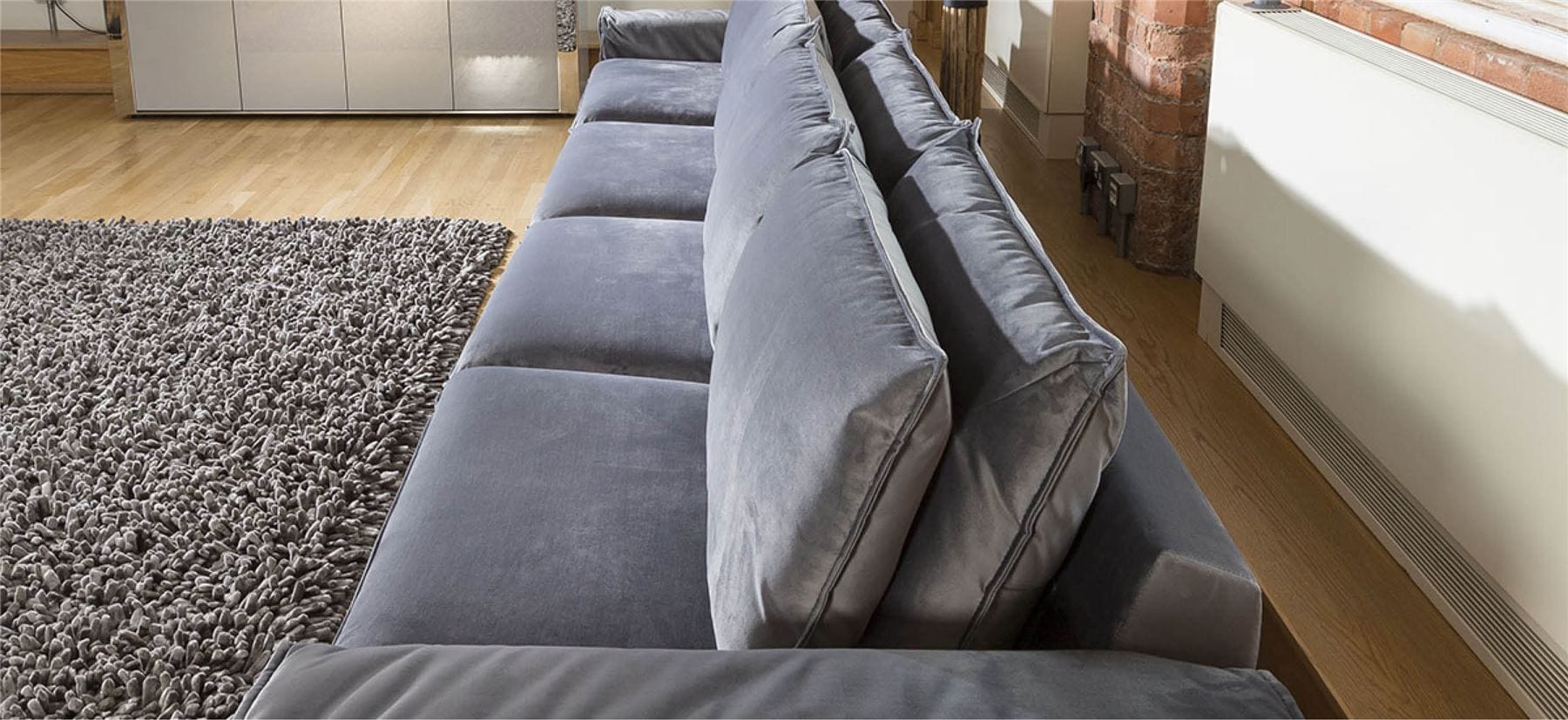 Quatropi Ellie Range Extra Large 4 Seater Modular Straight Sofa Many Fabrics 4.1m