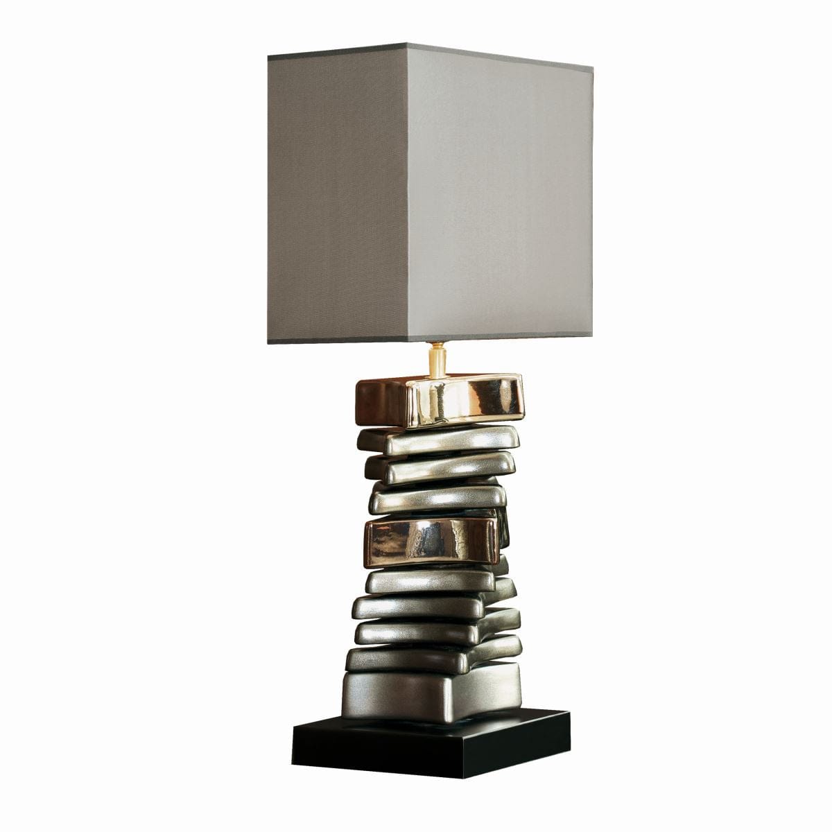 Quatropi Envy Lighting Modern Designer Tall Table Bedside Lamp Gold Silver 4097