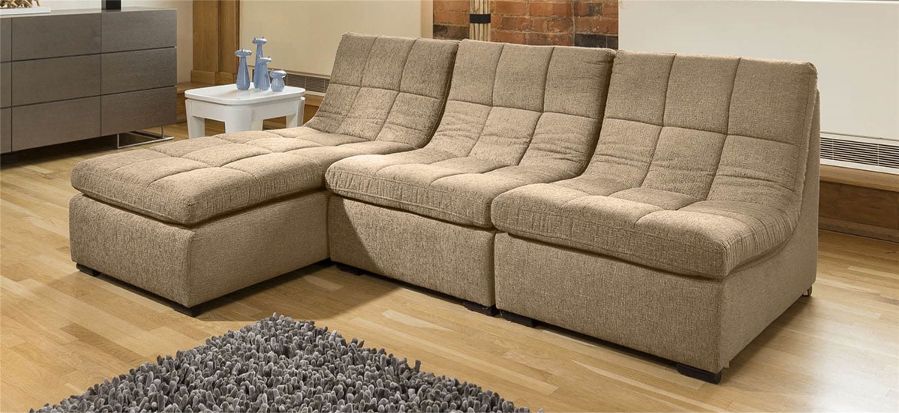 Quatropi Quatropi Designer Relax Range Corner Sofa Luxury 3 Seater L1