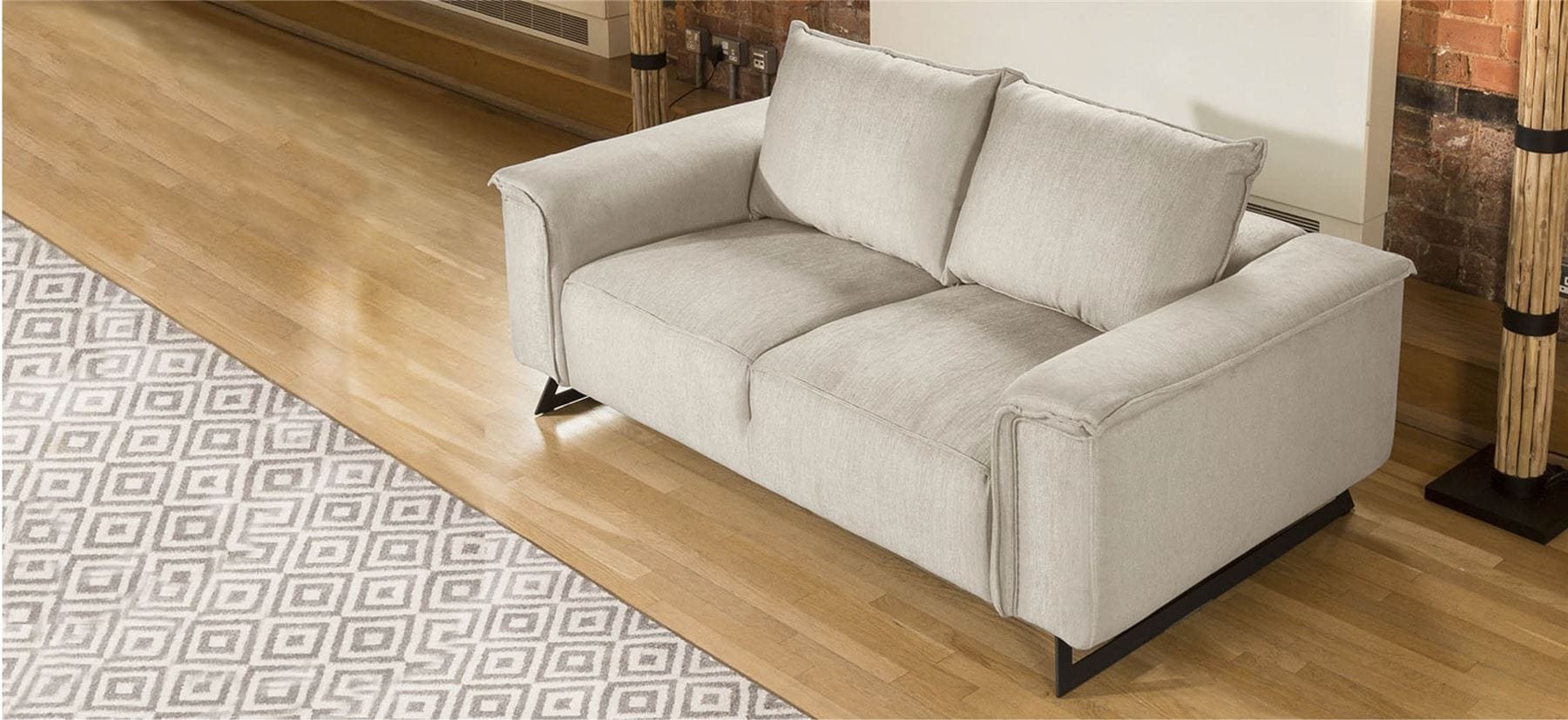 Quatropi Quatropi Effie Premium Large 2 Seater Sofa Soft Sit Many Fabrics 2.2mt