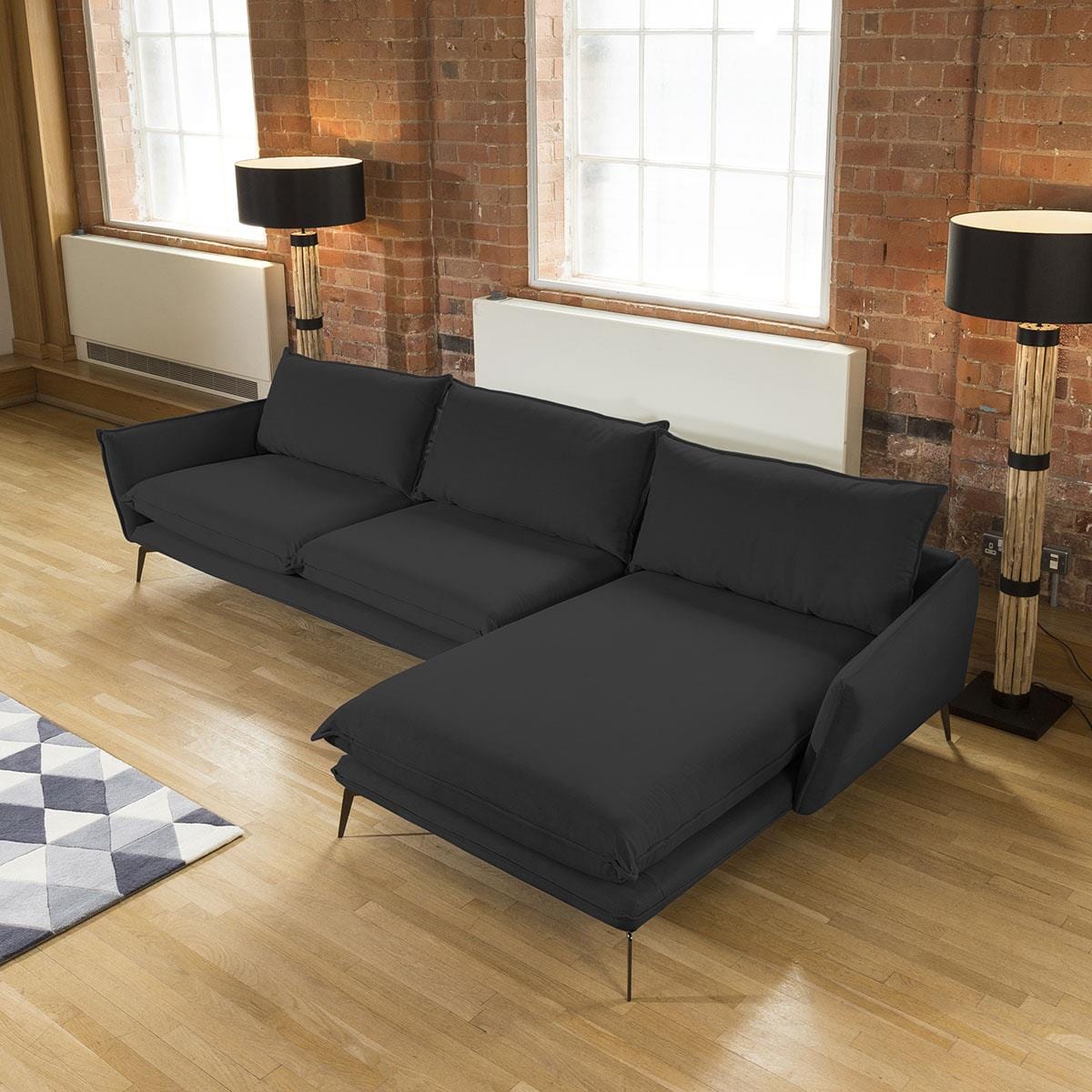 Quatropi Rachel Super Large L Shape Corner Modular Sofa Many Fabrics 3.35 x 1.6m