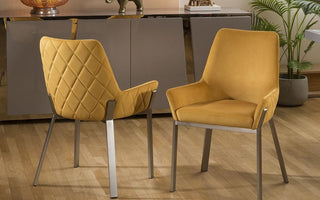 The quilted back carver chair is style and comfort combined