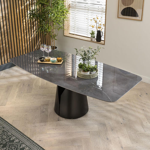 Cathelen Ceramic Dining Table - Grey 200cm