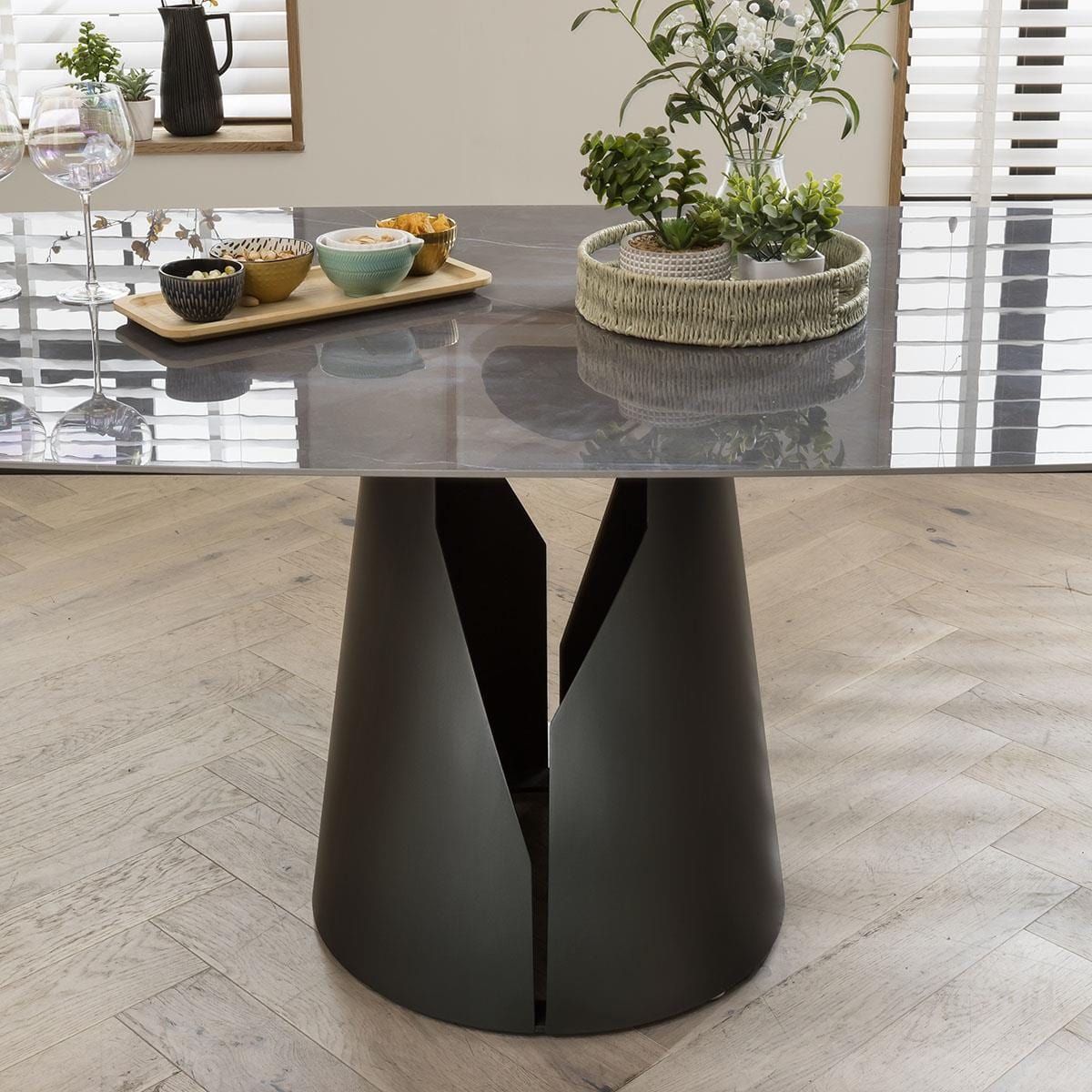 Quatropi Cathelen Ceramic Dining Table - Grey 200cm