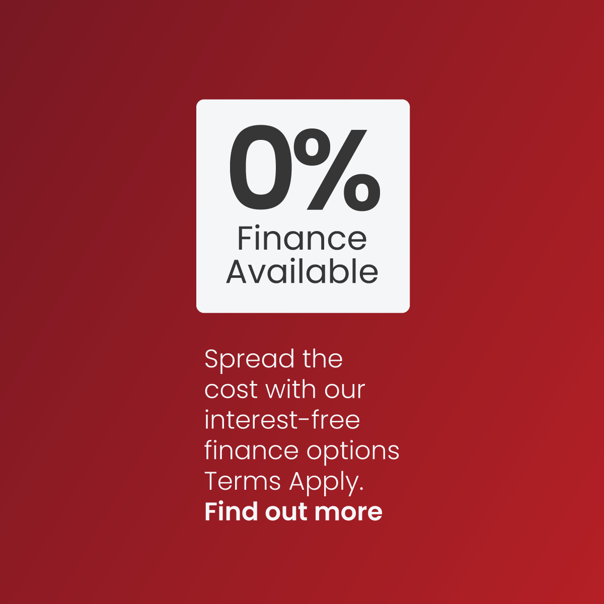 0% finance options available