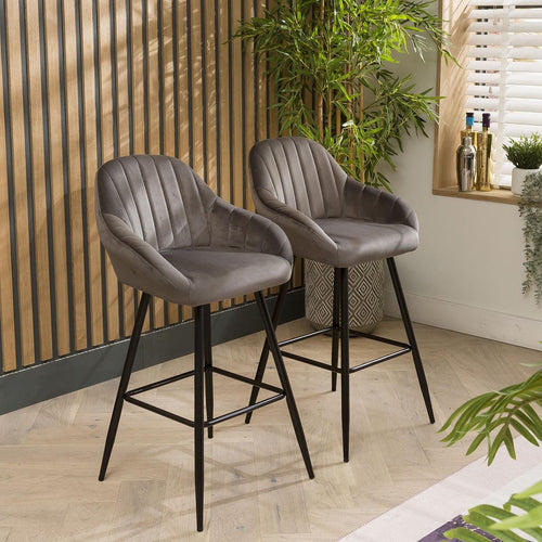 Bar stool chairs grey sale