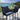 Quatropi 2 Modern Aluminium Metal Outdoor Garden High Bar Stools Chairs Blue