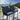 Quatropi 2 Modern Aluminium Metal Outdoor Garden High Bar Stools Chairs Blue