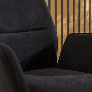 Quatropi 2 Nova Swivel Carver Dining Chairs Black
