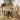 Quatropi 2 Seater Small Round Solid Wood Dining Table and Chair Dining Set Cream
