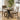 Quatropi 2 Seater Small Round Solid Wood Dining Table and Chair Dining Set Cream