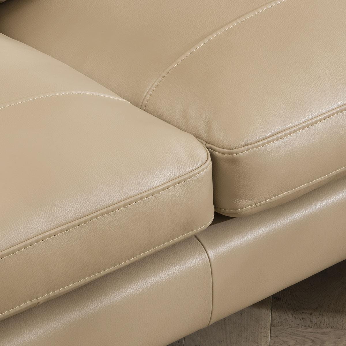 Quatropi 2 Seater Ultra-Modern Luxury Leather Sofa - Real Leather Options - 165cm