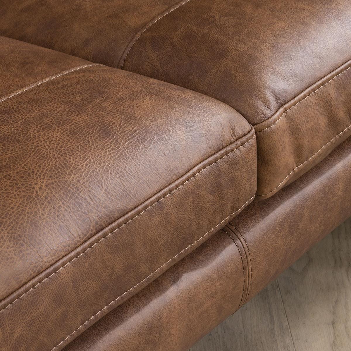 Quatropi 3 Seater Sofa - Modern Scandi Design - Real Leather Options - 200cm In stock