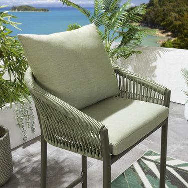 Quatropi 4 Modern Aluminium Metal Outdoor Garden High Bar Stools Chairs Green