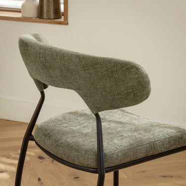 Quatropi 4 Oscar Modern Scandi Dining Chairs Green Fabric