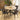 Quatropi 4 Seater Round Dining Table and Chairs Set Grey Solid Natural Wood