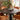 Quatropi 4 Seater Round Modern Dining Table and Chairs Set Orange Velvet Black