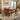 Quatropi 6 Chair Modern Dining Set Extending Ceramic Marble Black Orange Velvet
