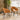 Quatropi 6 Chair Modern Dining Set Extending Ceramic Marble Black Orange Velvet