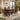 Quatropi 6 Chair Modern Dining Set Extending Ceramic Marble Black Tan Leather