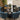 Quatropi 6 Seat Ceramic Marble Round Dining Table Chairs Set Black Blue 150cm