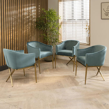 Quatropi 6 Seat Ceramic Marble Round Dining Table Chairs Set Black Green 150cm