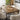 Quatropi 6 Seat Solid Wood Dining Set Herringbone Dining Table and Chairs Cream