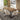 Quatropi 6 Seat Solid Wood Dining Set Herringbone Dining Table and Chairs Cream