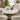 Quatropi 6 Seater Modern Round Premium White Ceramic Gold Pedestal Dining Set 135cm