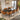 Quatropi 8 Chair Modern Dining Set Extending Ceramic Marble Black Orange Velvet