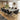 Quatropi 8 Seater Modern Dining Table and Chairs Set Black Taupe Glass River