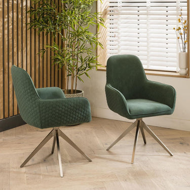 Quatropi 8 Seater White Ceramic Dining Table And Chairs Set Green Velvet 180cm