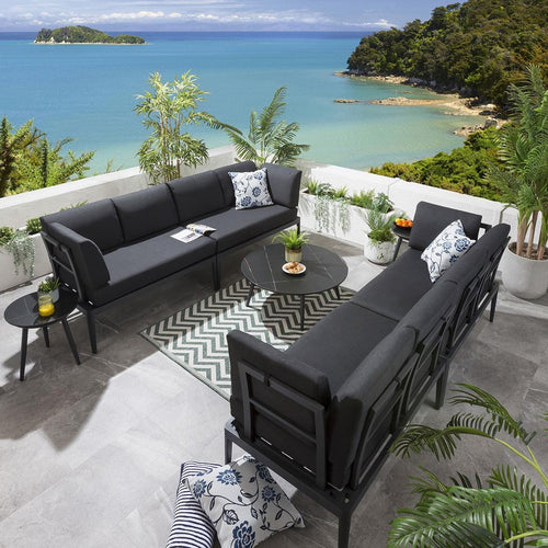 Ada Large Garden Sofa Set - Charcoal S3
