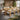 Quatropi Baboraz 8 Seater Dining Set Cream Boucle Solid Natural Wood