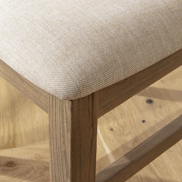 Quatropi Basset Padded Wooden Dining Chair Cream (KIT PART 1CHAIR)