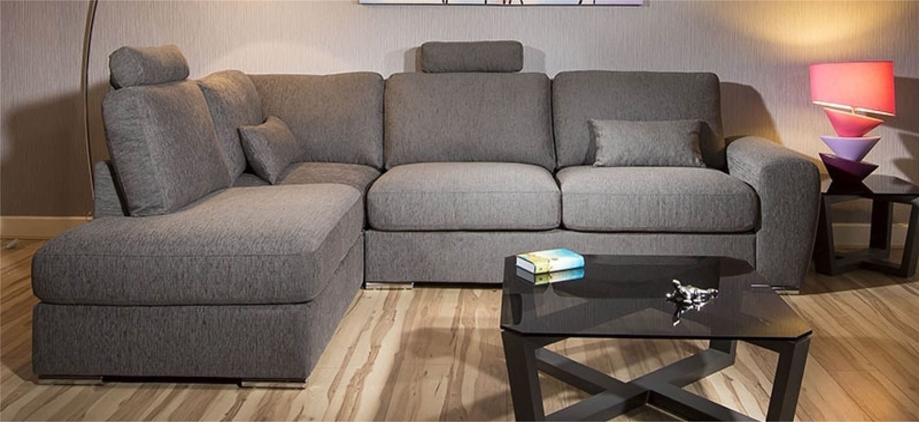Quatropi Beatuiful Premium Sofa Group L Shape Corner Many Fabrics Grande 2LH