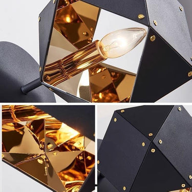 Quatropi Black Metal Modern Geometric Ceiling Pendant Light - 12 Light Chandelier