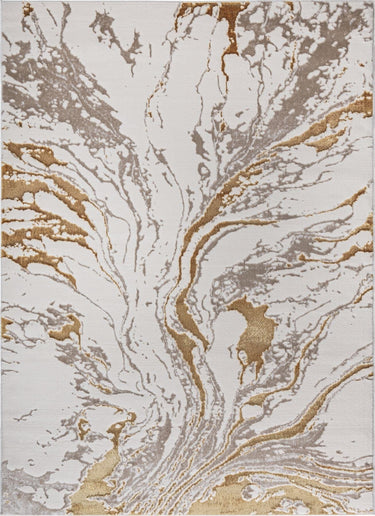 Quatropi Blossom Medium Rug Cream / Grey / Gold / Beige 160 X 230cm