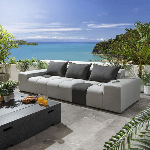 Blow Premium 3 Seater Garden Sofa Lead Grey 281cm
