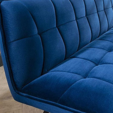 Quatropi Blue Velvet For The Davina Corner Bench and Chairs