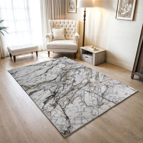 Bohemia Medium Rug Cream / Grey / Gold / Silver 160 X 230cm