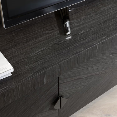 Quatropi Carbonado TV Stand Cabinet Unit Grey Smoked Oak 200cm